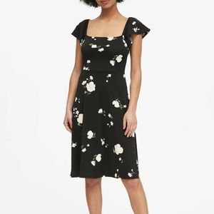 NWOT Banana Republic Print Square Neck Dress